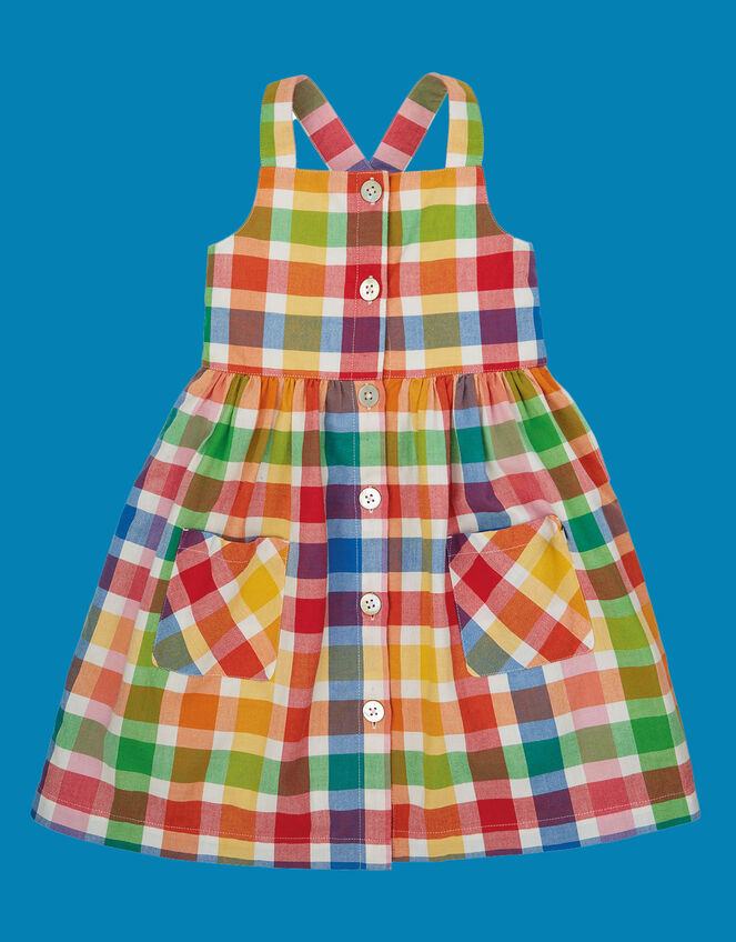 Frugi Abigail Checked Dress, Multi (MULTI), large
