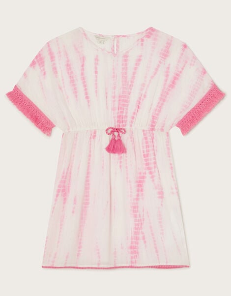 Tie Dye Metallic Kaftan, Pink (PINK), large