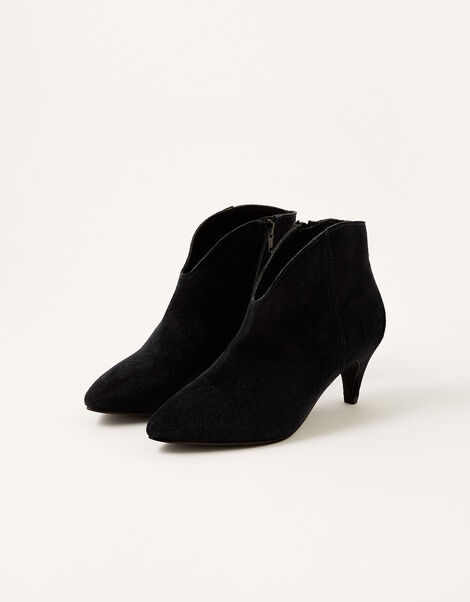 Low Vamp Suede Ankle Boots, Blue (NAVY), large