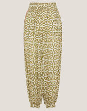 Elma Print Balloon Pants, Green (KHAKI), large
