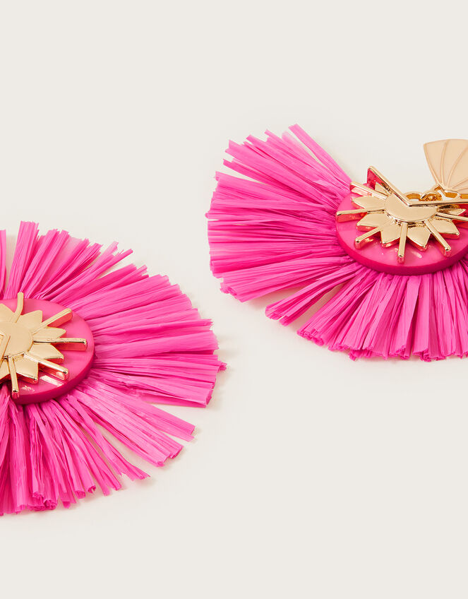 Raffia Fan Earrings, , large