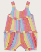 Baby Stripe Ruffle Romper, Multi (MULTI), large