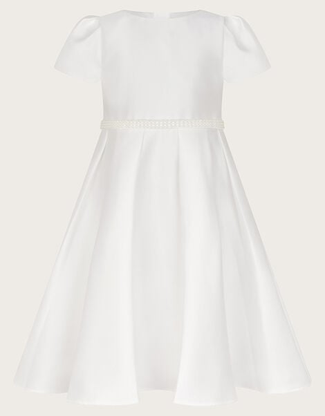 Henrietta Pearl Belt Dress, Ivory (IVORY), large