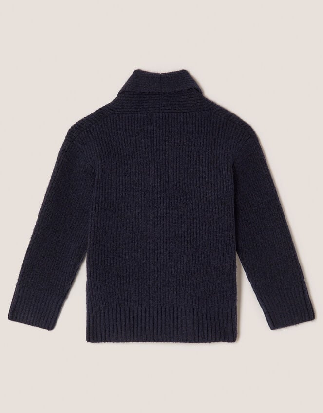 Fox Shawl Cardigan, Blue (NAVY), large