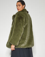 Felixa Faux Fur Coat, Green (GREEN), large