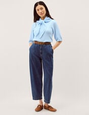 Sadie Scarf Knit Jumper, Blue (BLUE), large