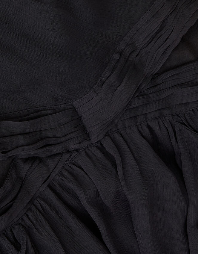 Clemmie Cut-Out Ruffle Prom Dress, Black (BLACK), large