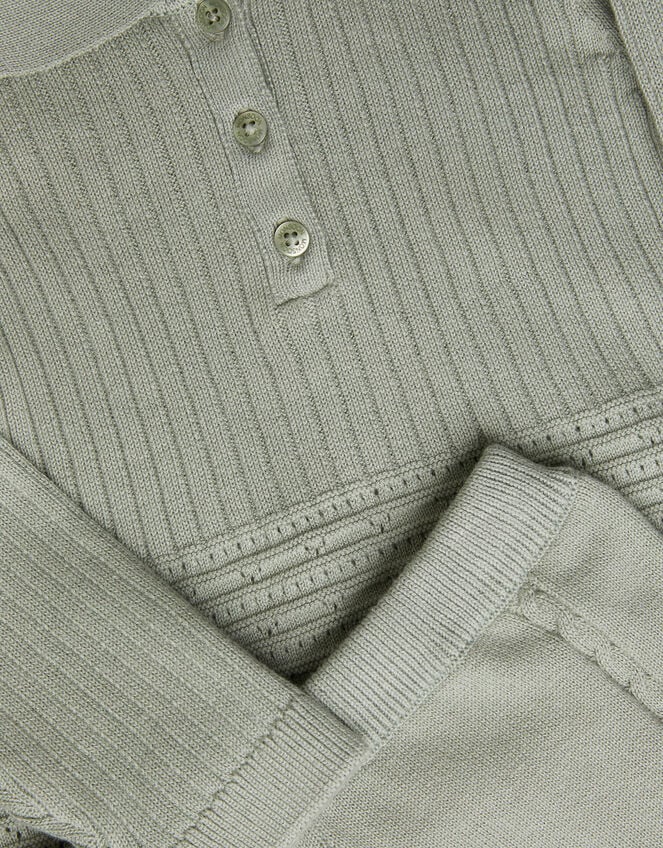 Newborn Knitted Top and Leggings Set, Green (GREEN), large