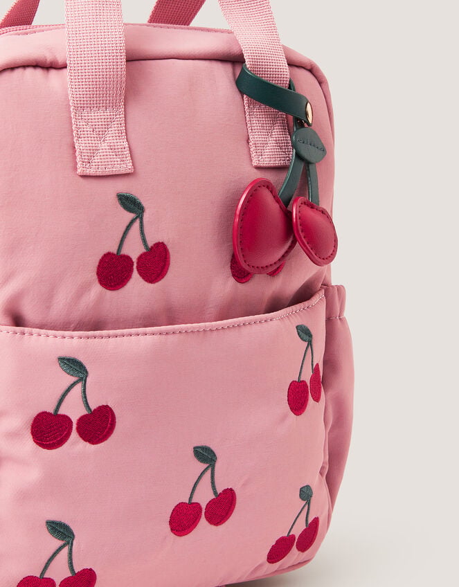 Cherry Embroidered Backpack, , large