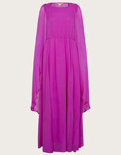 Corinne Cape Maxi Dress in Sustainable Viscose, Pink (PINK), large