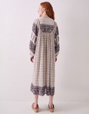 East Tilly Print Midi Smock Dress, Blue (BLUE), large