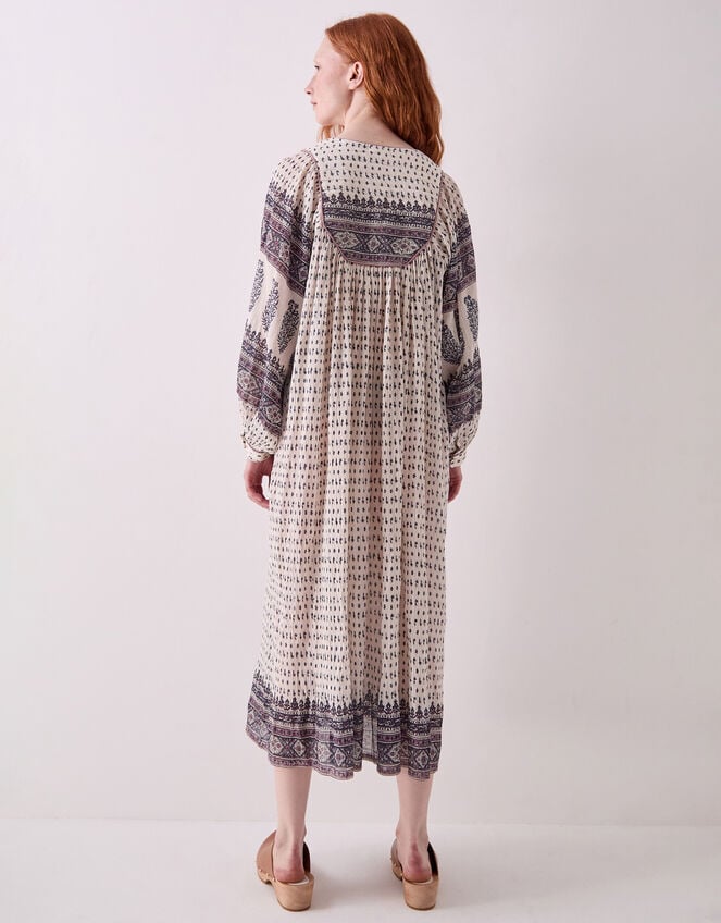 East Tilly Print Midi Smock Dress, Blue (BLUE), large