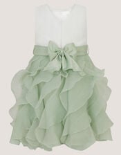 Baby Lace Cancan Ruffle Dress, Green (SAGE), large