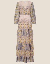 Odette Tiered Dress , Nude (NUDE), large