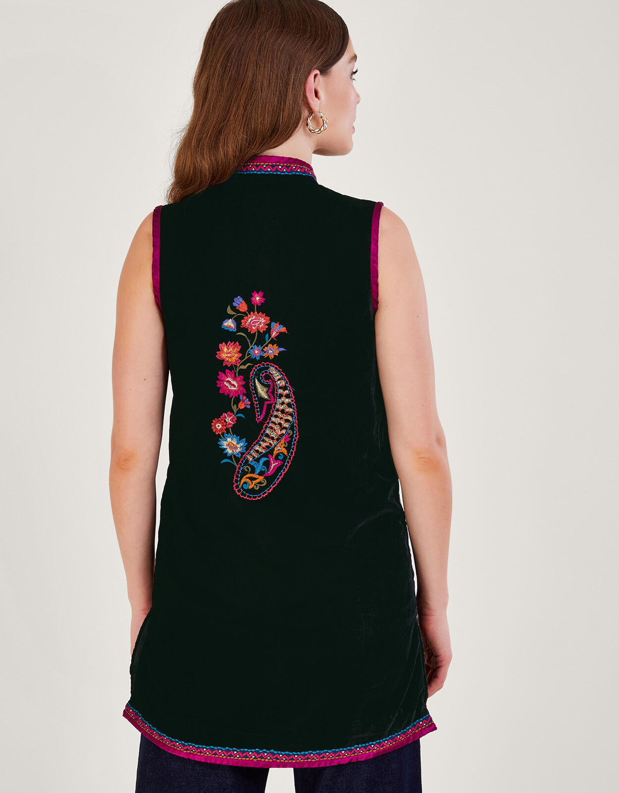Phoebe Embroidered Waistcoat Black