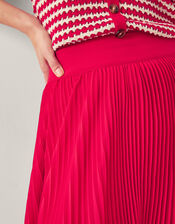 Ezra Pleated Maxi Skirt, Red (RED), large