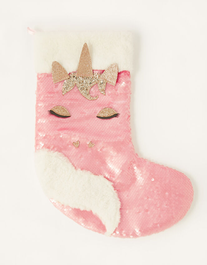 Twinkle Unicorn Sequin Stocking, , large