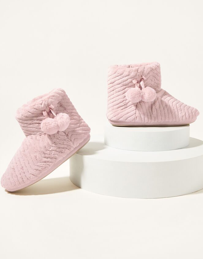 Quilted Slipper Boots, Pink (PINK), large