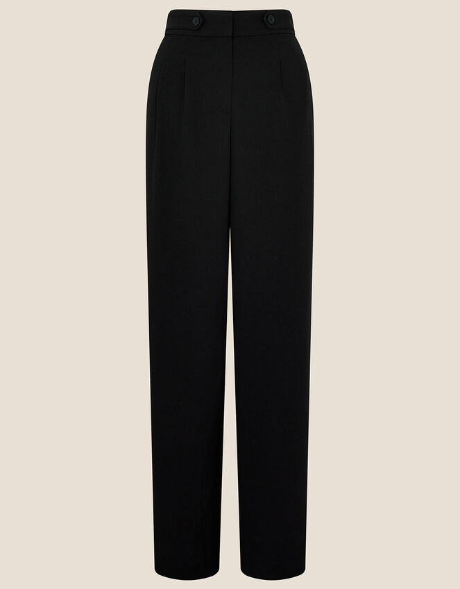Jamie Wide Leg Trousers with Recycled Polyester, Black (BLACK), large