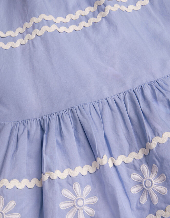 Amalfi Floral Ricrac Sleeveless Dress, Blue (BLUE), large