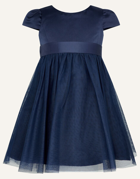 Baby Tulle Bridesmaid Dress, Blue (NAVY), large