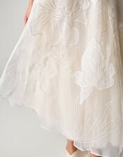 Rosie Embroidered Floral Wedding Skirt, Ivory (IVORY), large