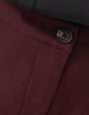 Julia Straight Crop Trousers, Purple (AUBERGINE), large