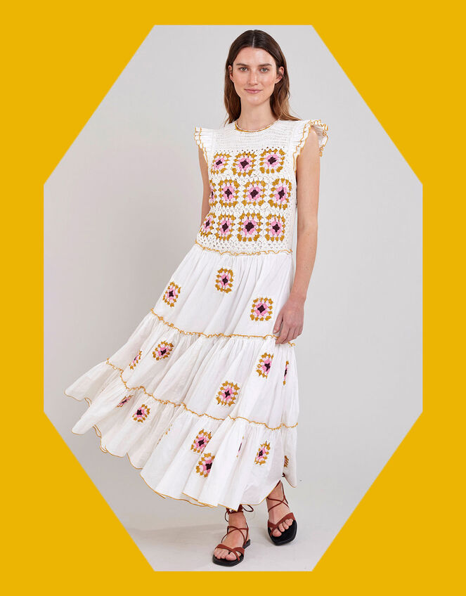 East Billie Dress, White (WHITE), large