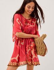 Yasmin Floral Print Mini Kaftan , , large