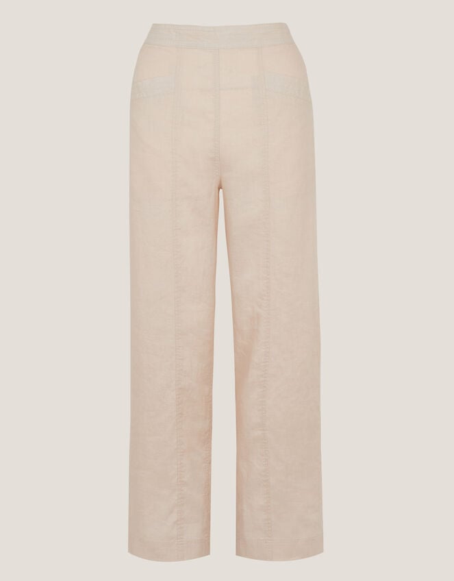 Lucy Regular Straight Leg Linen Trousers, Natural (NATURAL), large