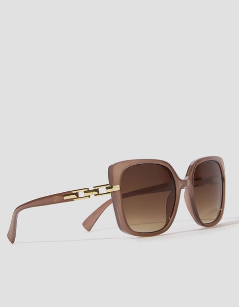 Link Detail Oversized Sunglasses, Pink (PINK), large