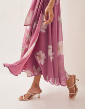 Amelia Wrap Maxi Dress, Pink (ROSE PINK), large