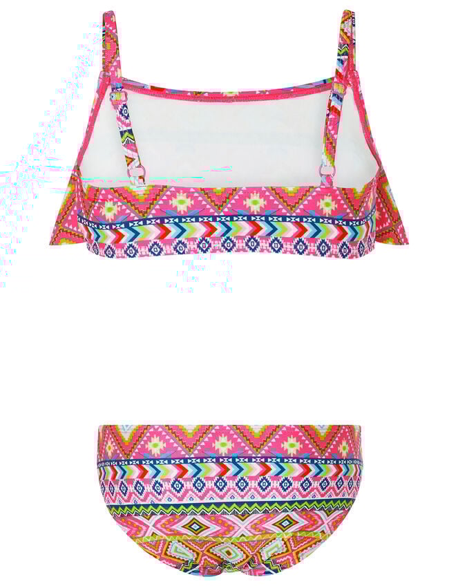 Xena Geo Print Bikini Set with Recycled Polyester, Pink (PINK), large