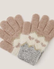 Fair Isle Heart Gloves, Multi (MULTI), large