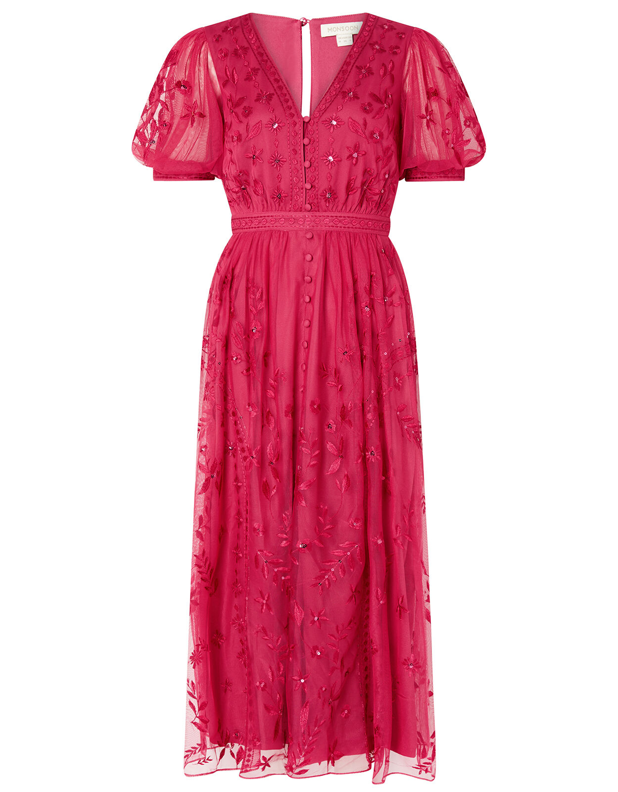 Monsoon valentina clearance embroidered midi dress