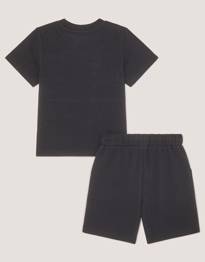 Stripe Jersey T-Shirt & Shorts Set, Blue (BLUE), large