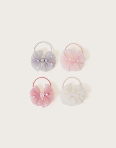 Pearl Tutu Bow Hairbands 4 Pack, , large