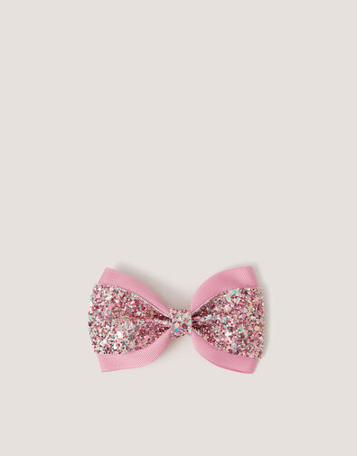 Glitter Bow Hair Clip, , large