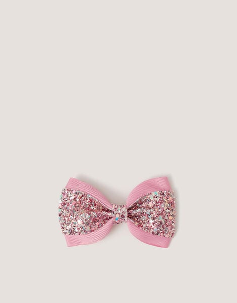 Glitter Bow Hair Clip, , large
