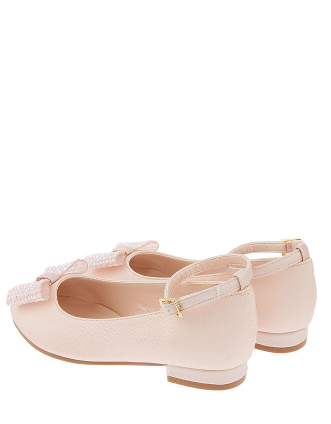 Bonnie Sparkle Bow Ballerina Pumps, Pink (PALE PINK), large
