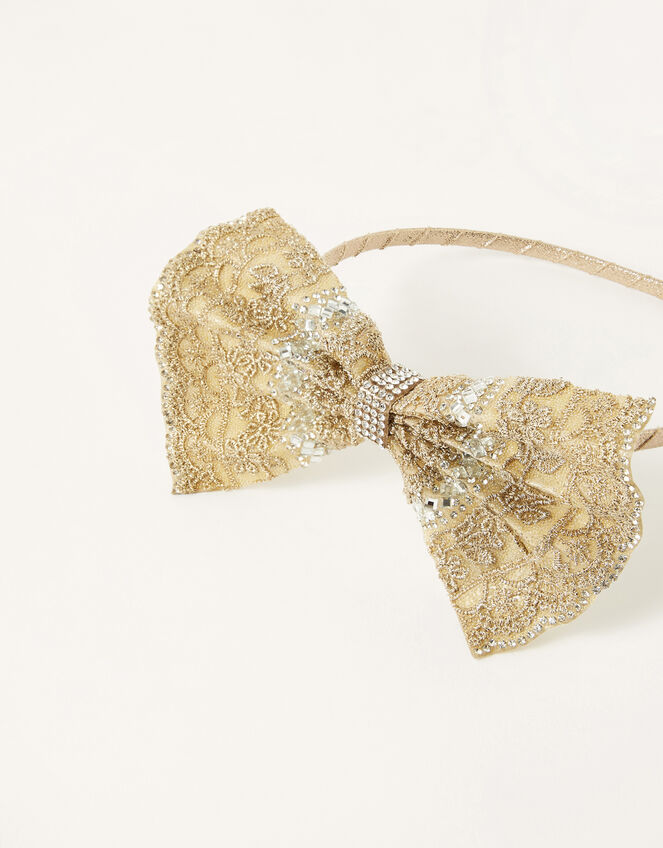 Dawn Lace Diamante Bag and Headband Set, , large