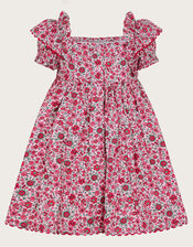 Baby Floral Print Smock Dress, Pink (PINK), large