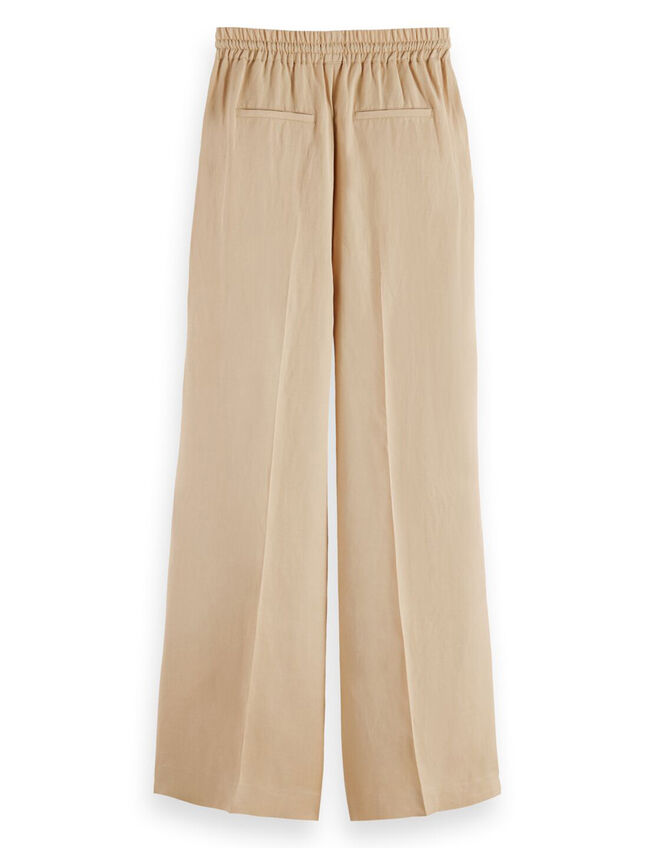 Scotch and Soda Hope High-Waisted Trousers Shorter Length, Natural (NEUTRAL), large