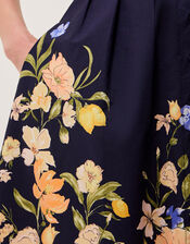 Suri Floral Print Midi Dress, Blue (NAVY), large