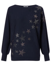 Hotfix Gem Star Jumper with LENZING™ ECOVERO™, Blue (NAVY), large