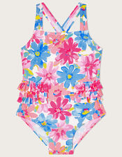 Baby Bold Flower Ruffle Swimsuit, Multi (MULTI), large