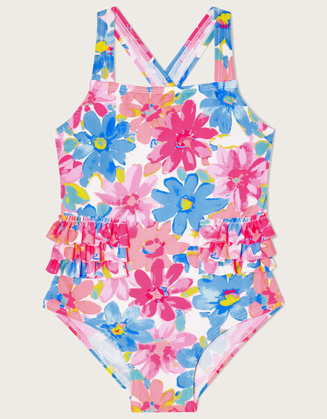 Baby Bold Flower Ruffle Swimsuit Multi, Multi (MULTI), large