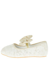 Bow Jacquard Walker Shoes, Ivory (IVORY), large