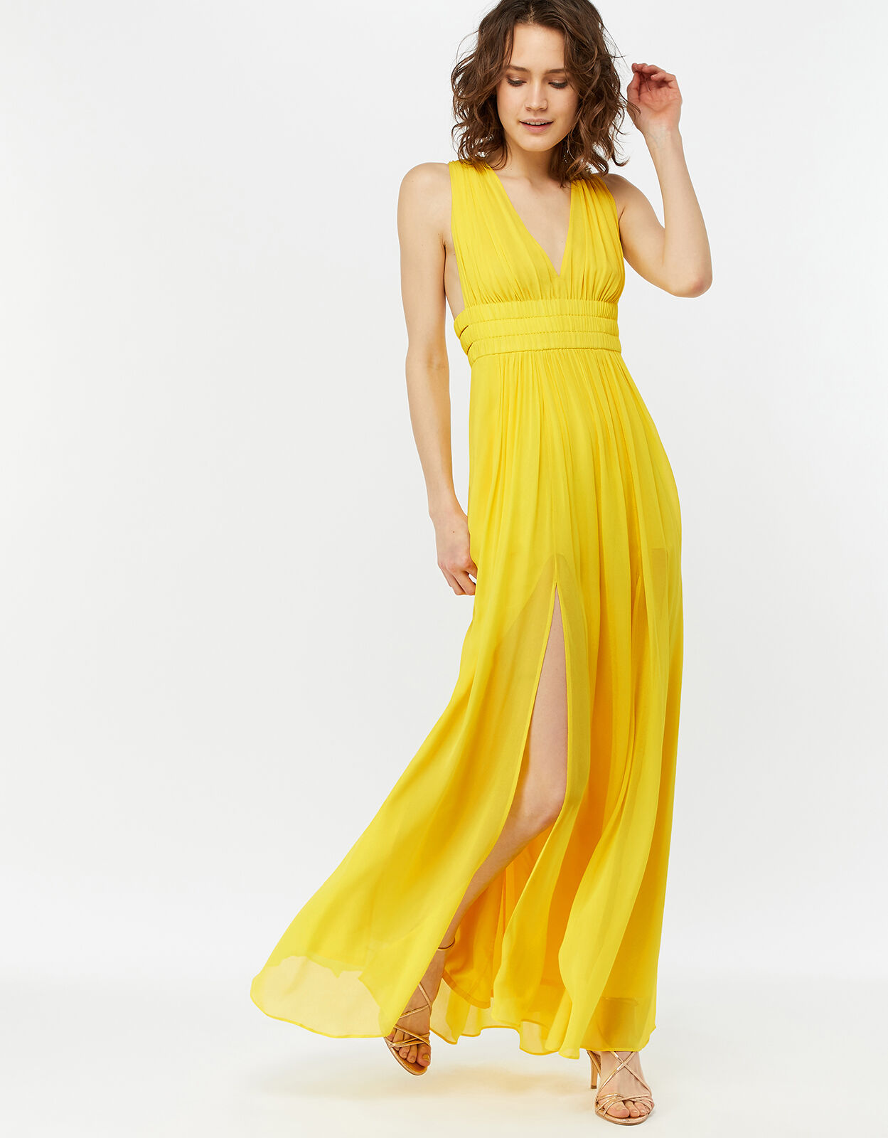 maxi lemon dress