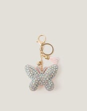 Rhinestone Butterfly Bag Charm, , large
